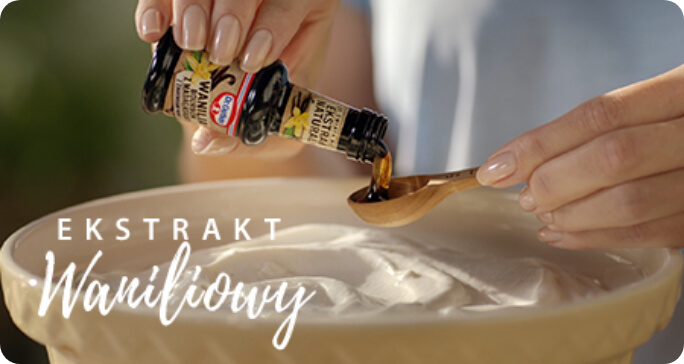 Dozowanie ekstraktu z wanilii Dr. Oetkera na łyżeczkę.