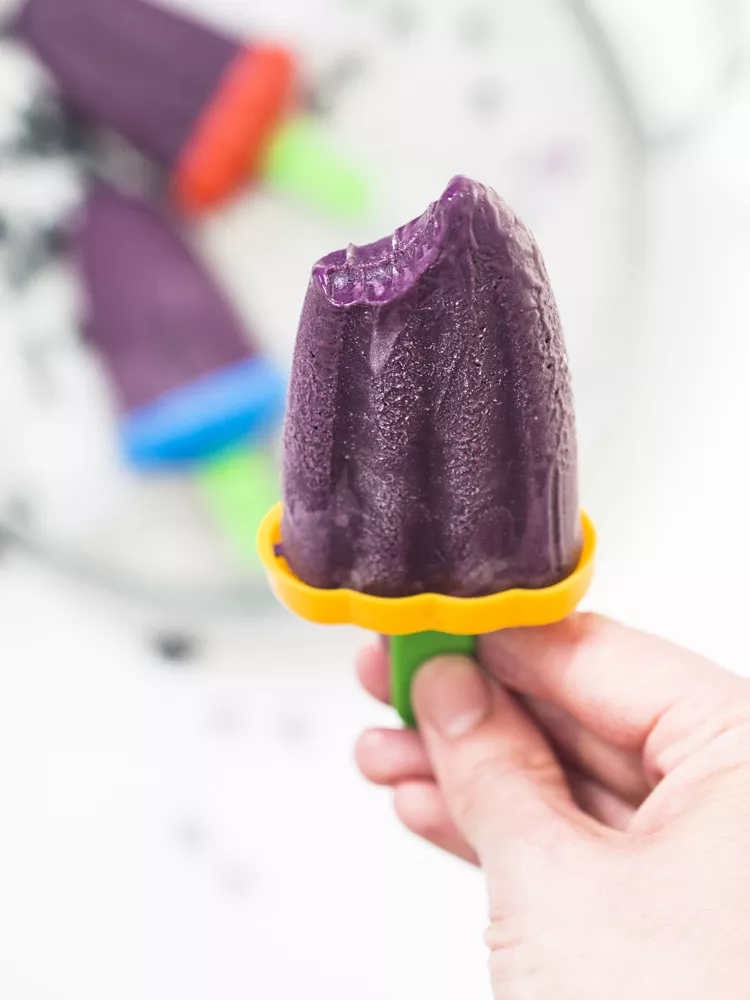 lody jagodowe na patyku z mleczkiem skondensowanym i śmietanką, bez jajek - wszystkiego słodkiego