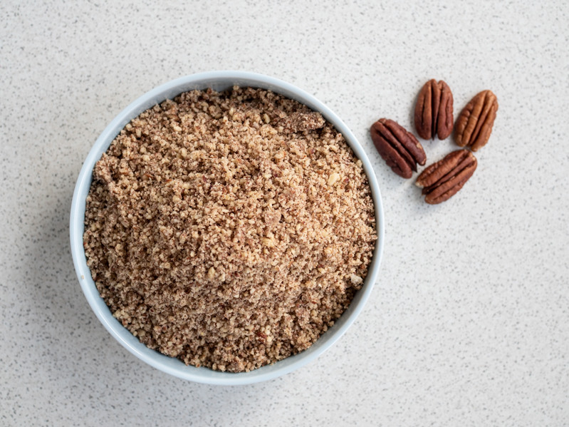 Zmielone orzechy pekan