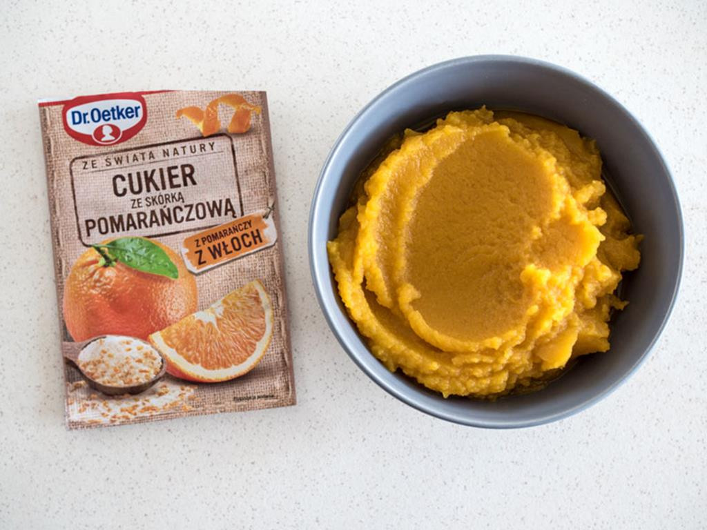 puree z dyni i cukier ze skórką pomarańczową