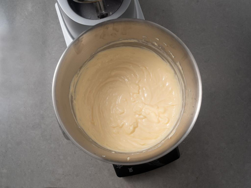 w robocie kuchennym bosch przygotowana masa serowa na sernik