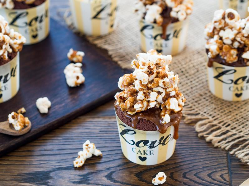 Cupcakes z karmelowym popcornem