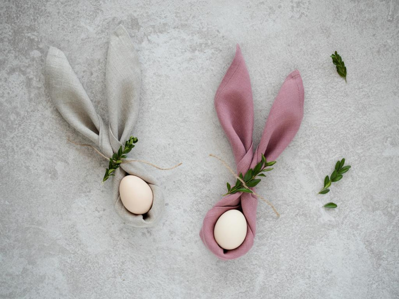 serwetki w kształcie uszu zająca