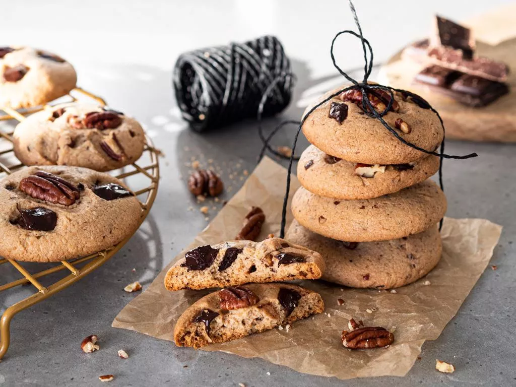 ciasteczka z czekoladą i orzechami pekan - Wszystkiego Słodkiego