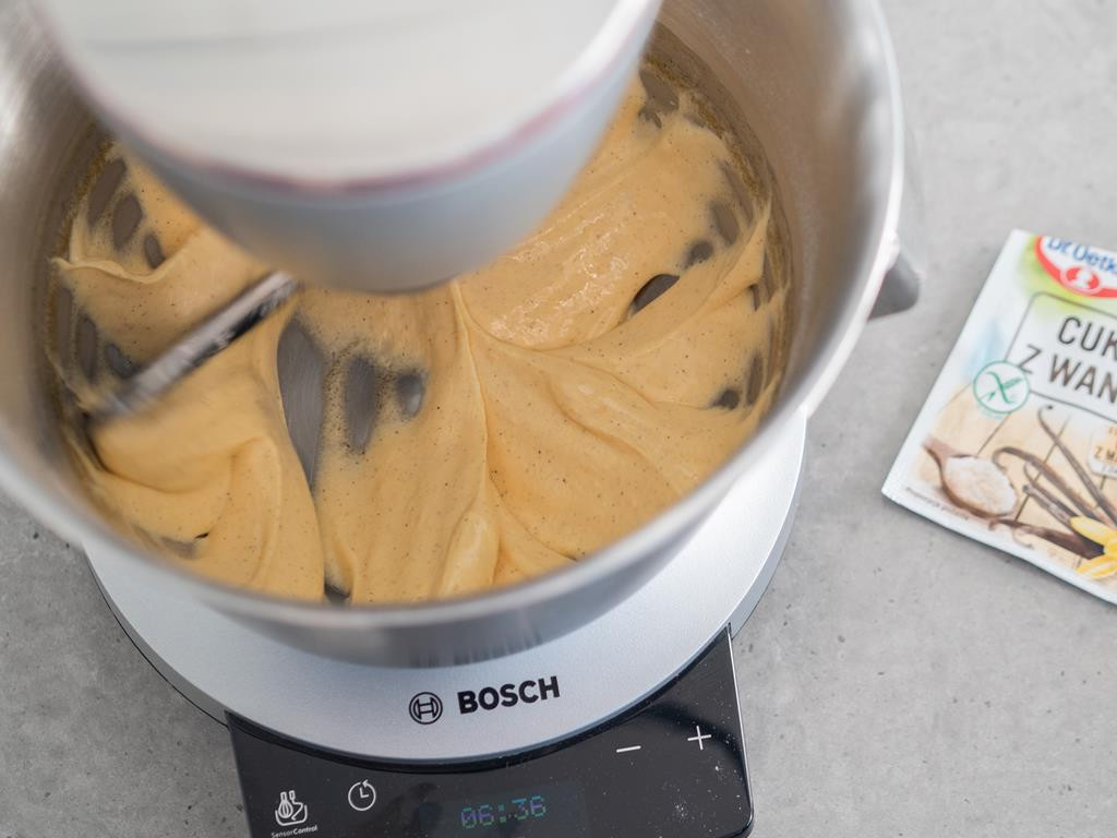 kogel mogel z cukrem z wanilią bez glutenu Dr. Oetkera, robot kuchenny Bosch OptiMUM MUM9BX5S65