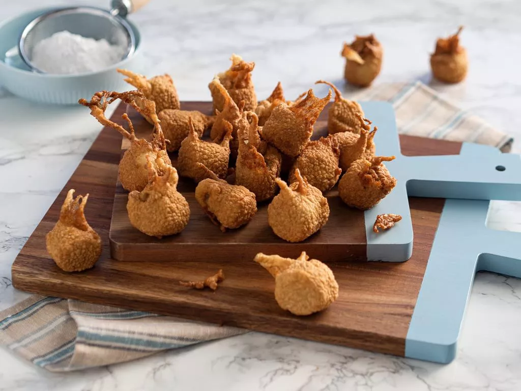 smażone banany w cieście z cukrem z wanilią Dr. Oetkera