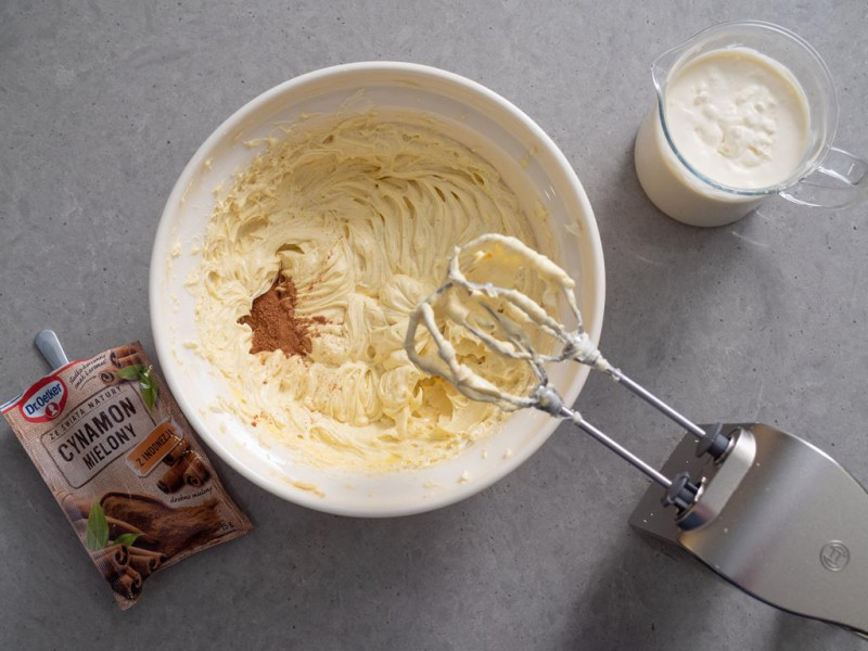 masa na sernik bez pieczenia z cynamonem Dr. Oetker