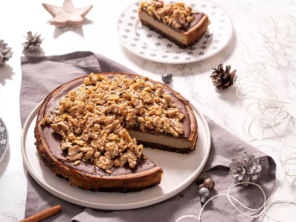 tofurnik piernikowy z czekoladą i orzechami włoskimi - Wszystkiego Słodkiego