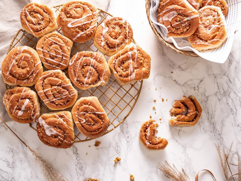 Cynamonki - bułeczki wegańskie z cynamonem