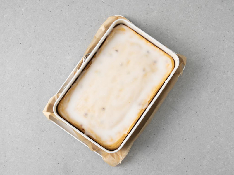 Upieczony tofurnik a'la sernik królewski.