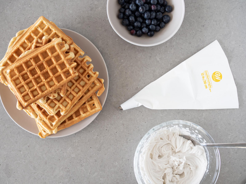 Usmażone gofry w piekarniku.