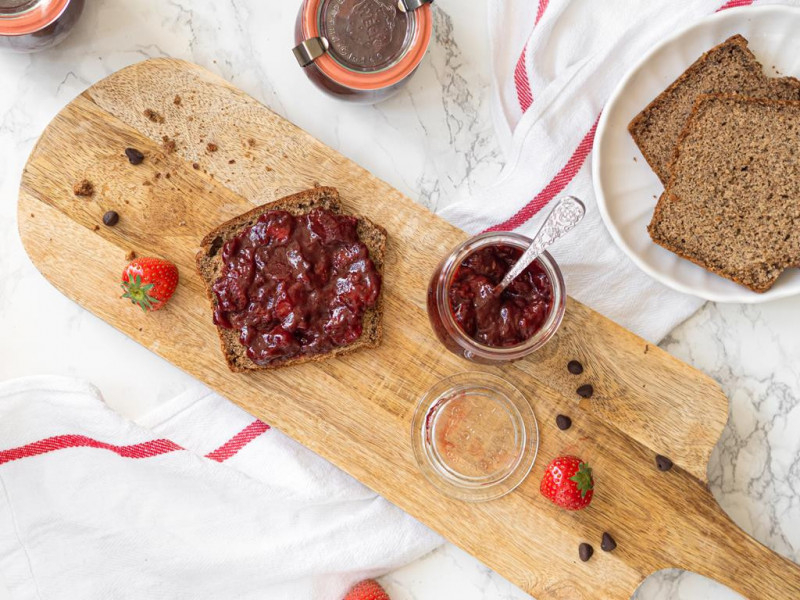Dżem truskawkowy z gorzką czekoladą - Wszystkiego Słodkiego