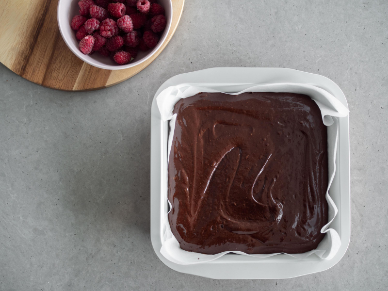 w foremce kwadratowej retro dr. oetkera nieupieczone brownie