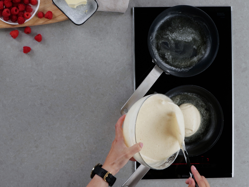 Ciasto na omlet na słodko wylewane na patelnię
