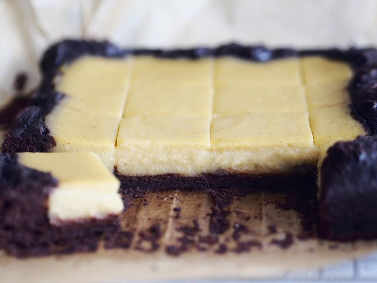 Brownie z dynią i dyniowym budyniem - Wszystkiego Słodkiego