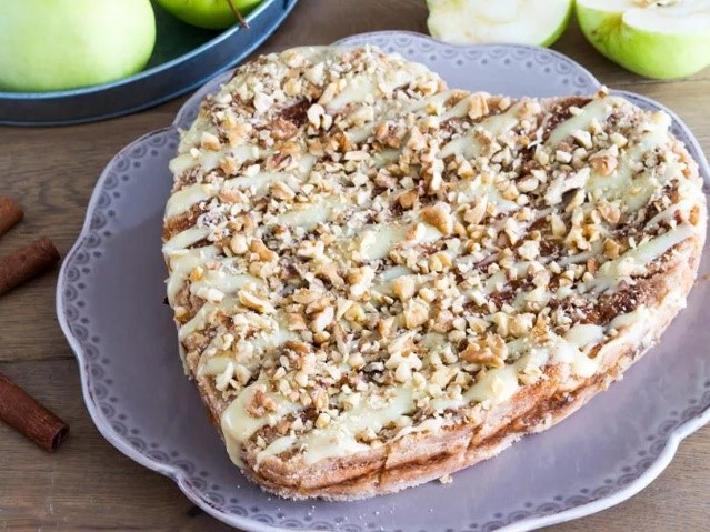 szarlotka w kształcie serca