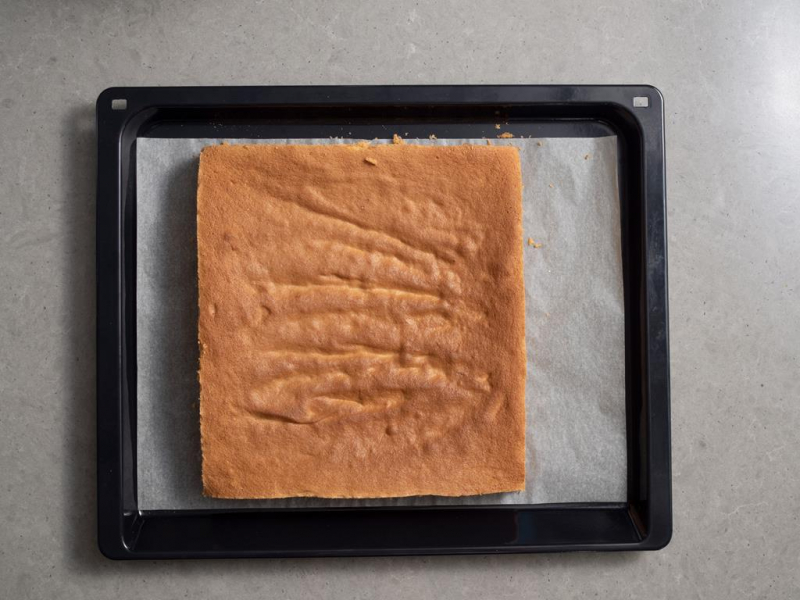 upieczony biszkopt w kształcie kwadratu