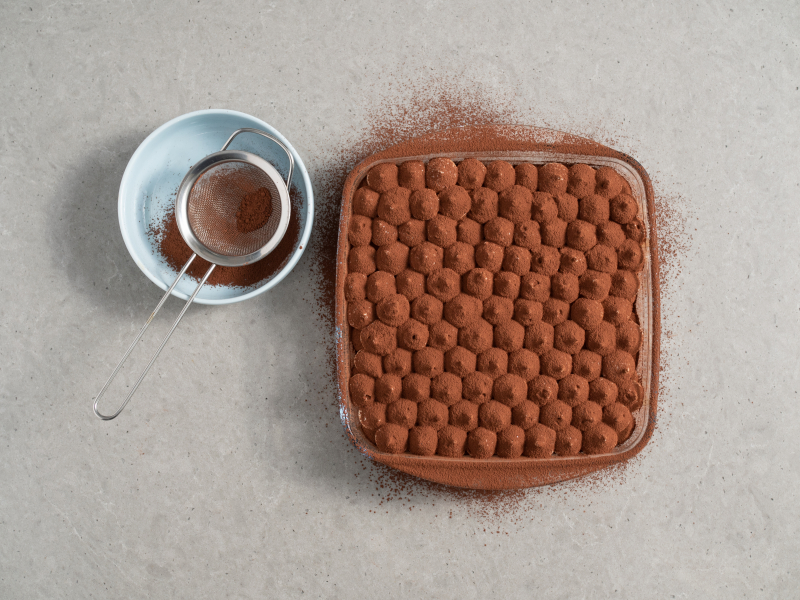 tiramisu oprószone kakao