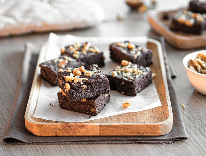 wegańskie brownie z orzechami włoskimi
