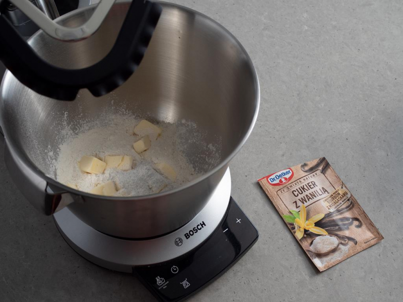 składniki na kruszonkę z cukrem waniliową