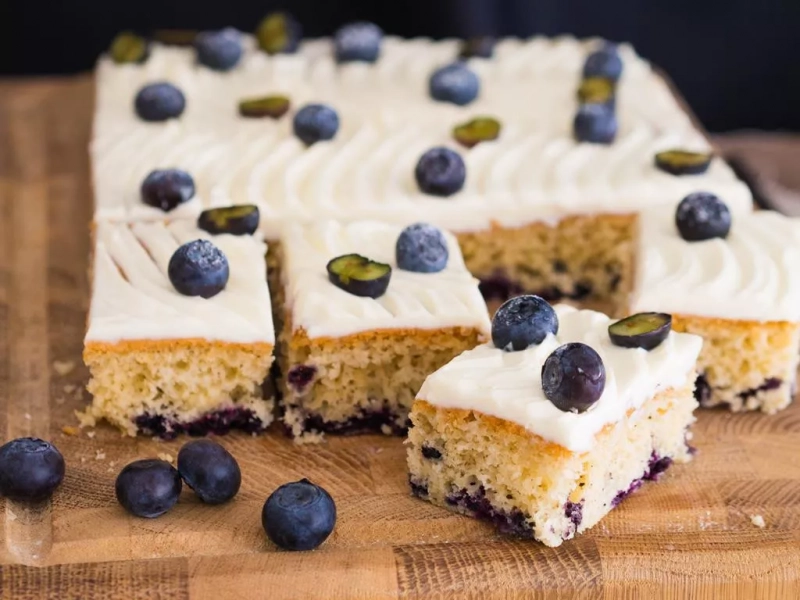 waniliowe ciasto z borówkami