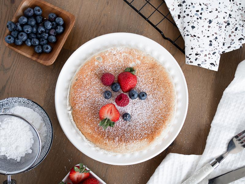 omlet na słodko z owocami