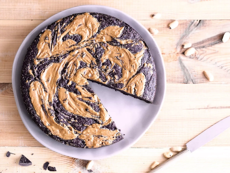 brownie z masłem orzechowym