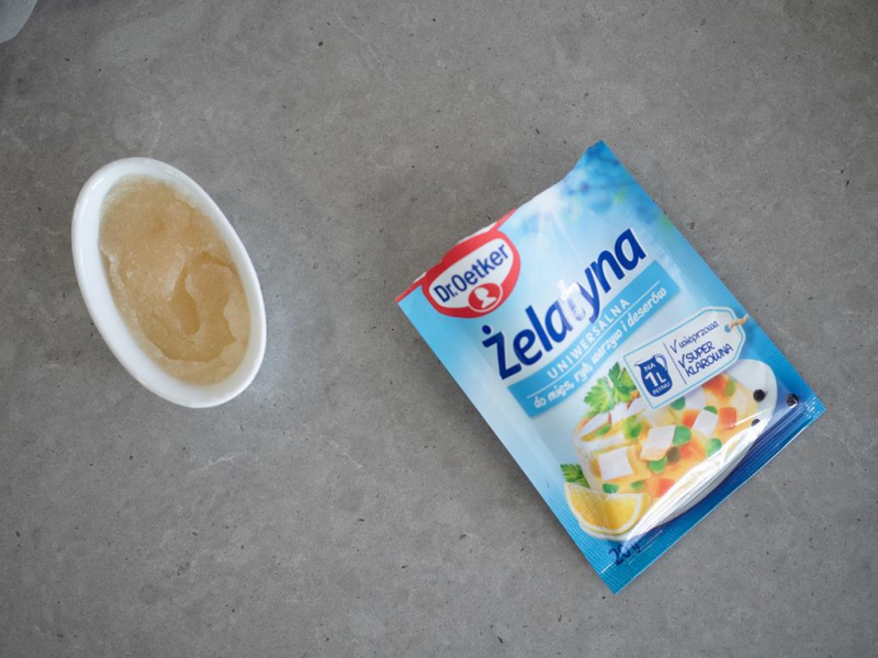 namoczona żelatyna Dr. Oetkera