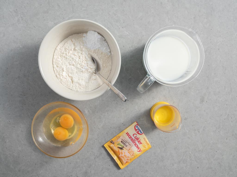 składniki na najlepsze naleśniki