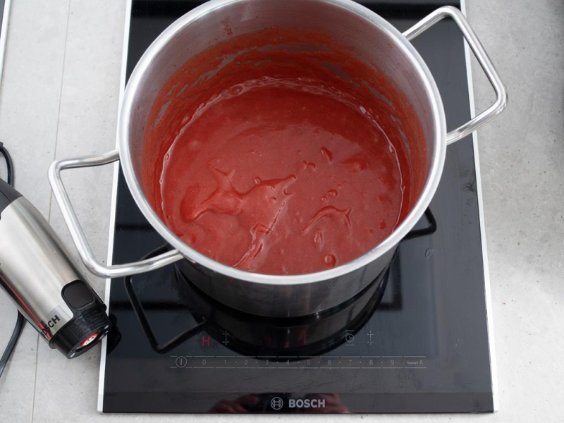 owocowe pure na sorbet truskawkowo rabarbarowy