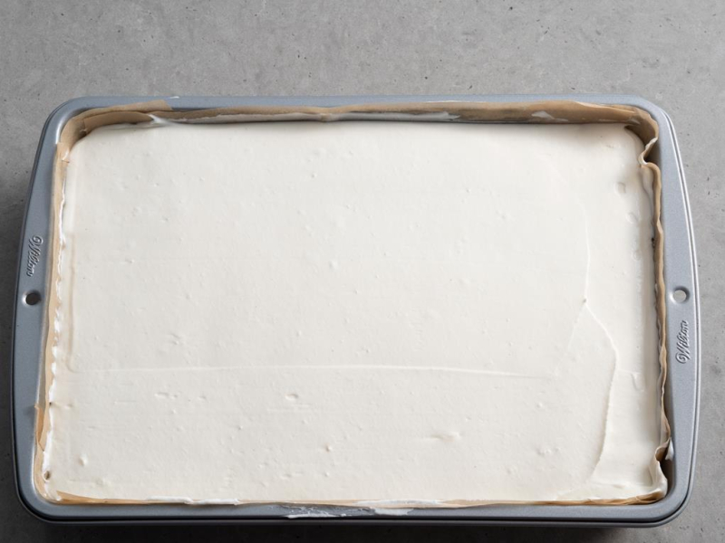 w formie prostokątnej wilton sernik bez pieczenia