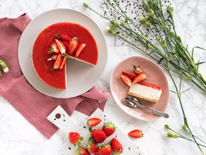 nerkownik na zimno z truskawkami