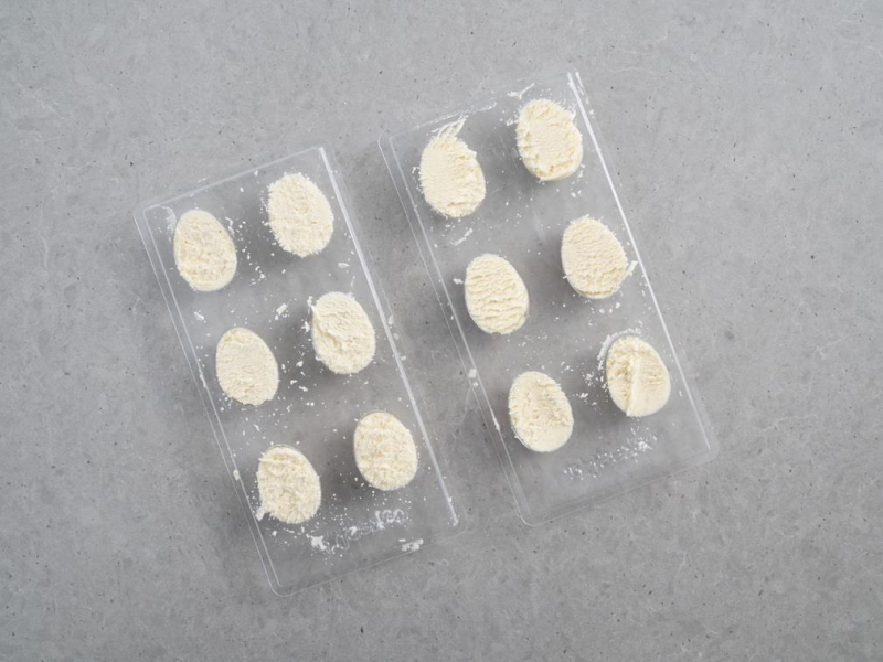 jajka z mleka w proszku w foremkach