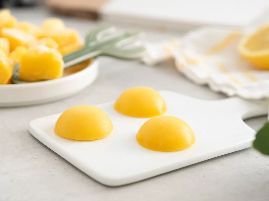 żelki mango z pektyną NH w kształcie półkul