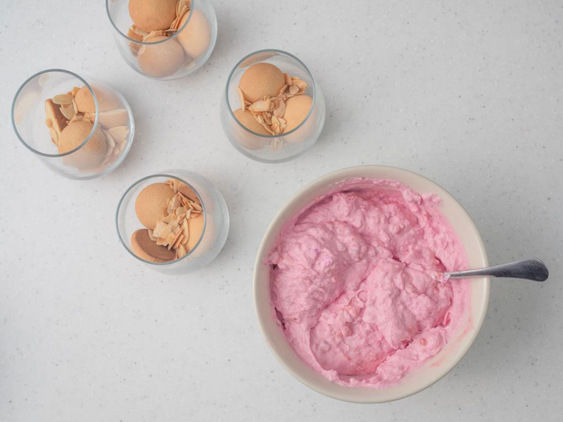 masa malinowa do szybkiego deseru z malinami