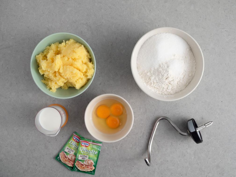 składniki na pączki z ziemniakami