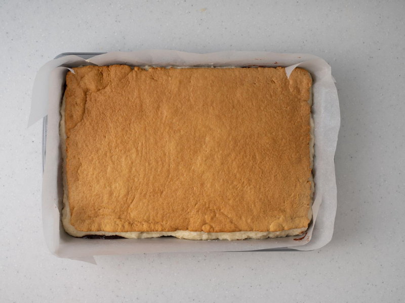 złożone ciasto stefanka w formie