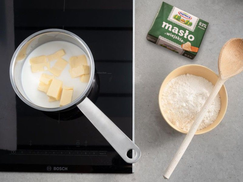 woda, masło, mąka, sól