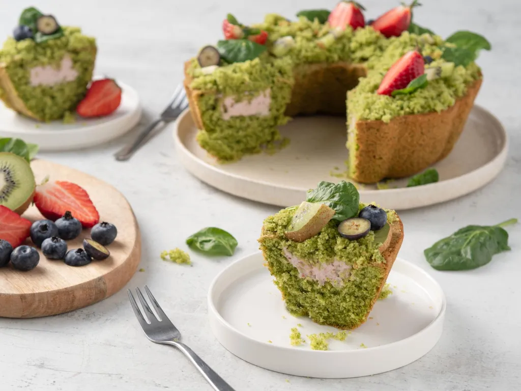 zielone ciasto babka leśny mech wszystkiego słodkiego