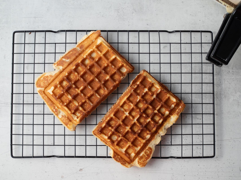 na kratce do pieczenia upieczone proteinowe gofry