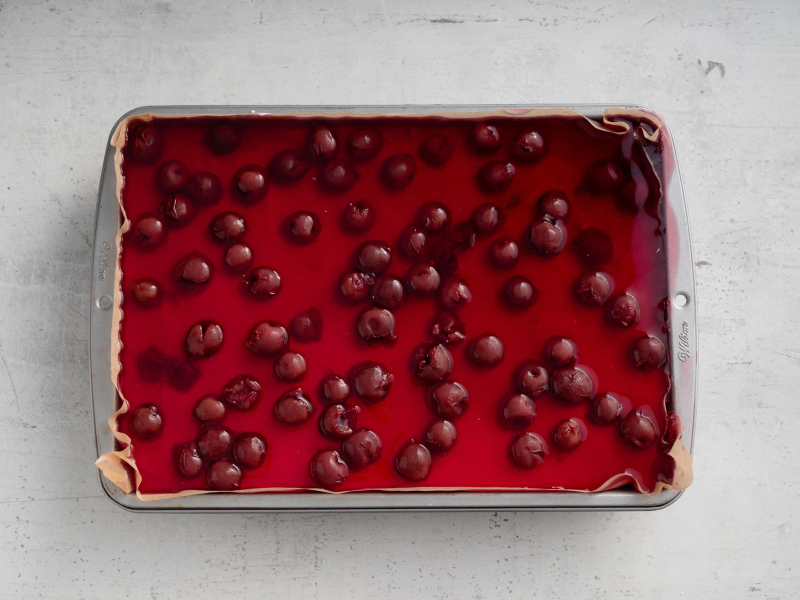 ciasto filadelfia z wiśniami bez pieczenia