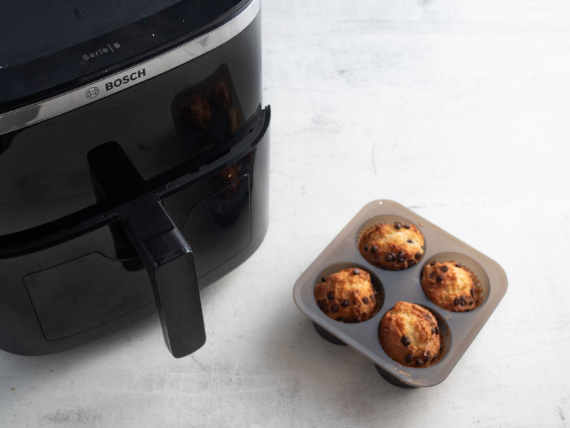 Babeczki z airfryer po upieczeniu.