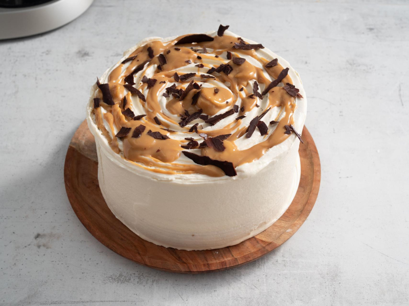 Gotowy tort banoffee.