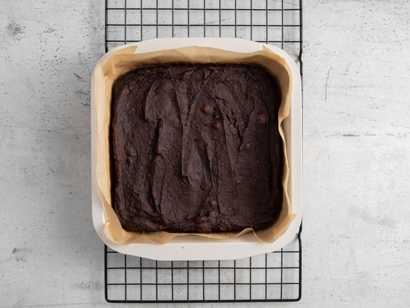 Upieczone brownie z batatów.
