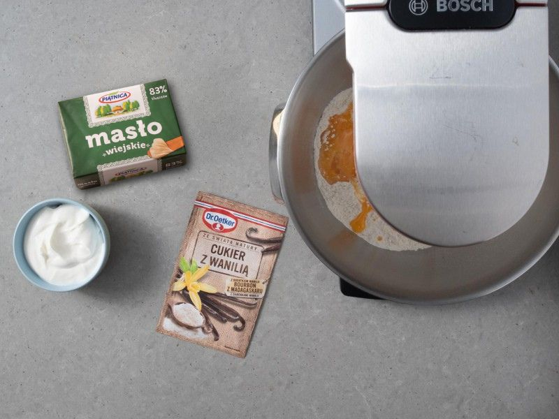 składniki na kruche ciasto