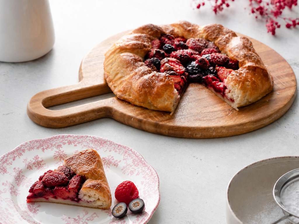 galette z twarogiem i owocami